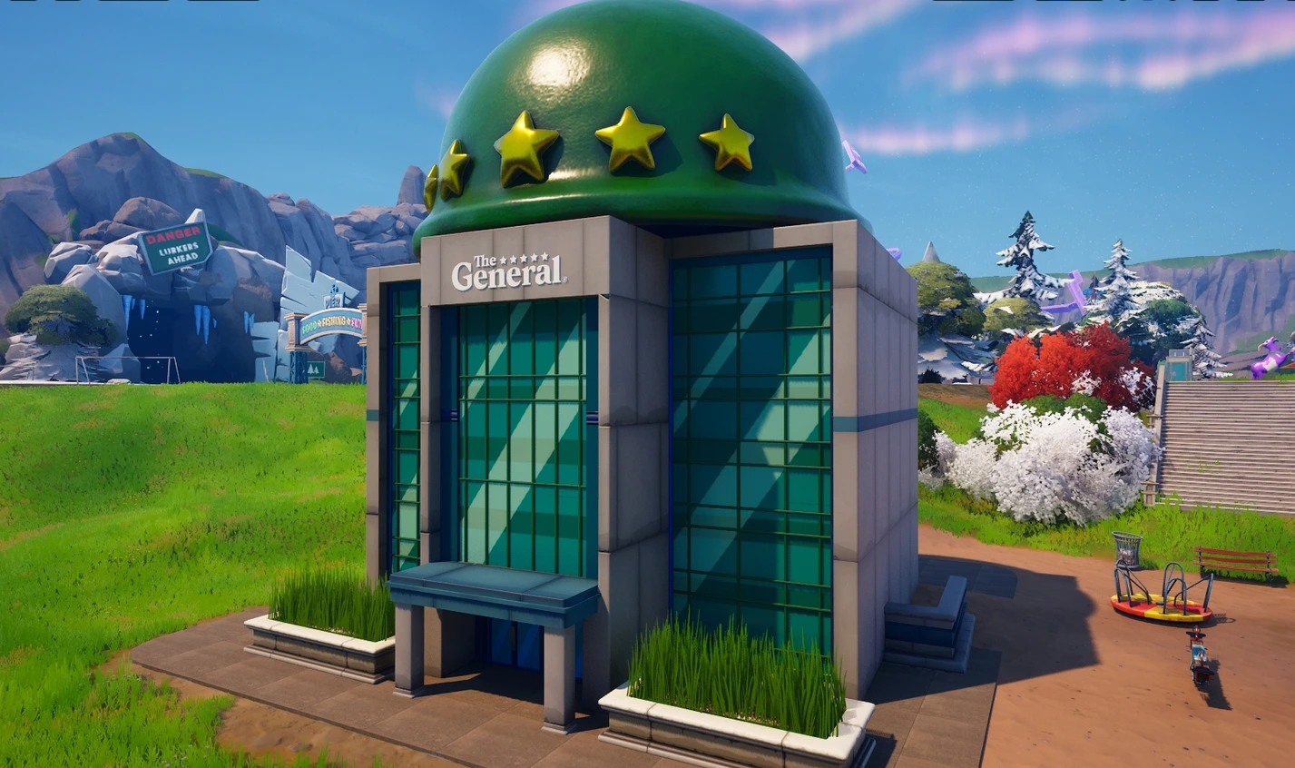 The General branded Road Test Royale building