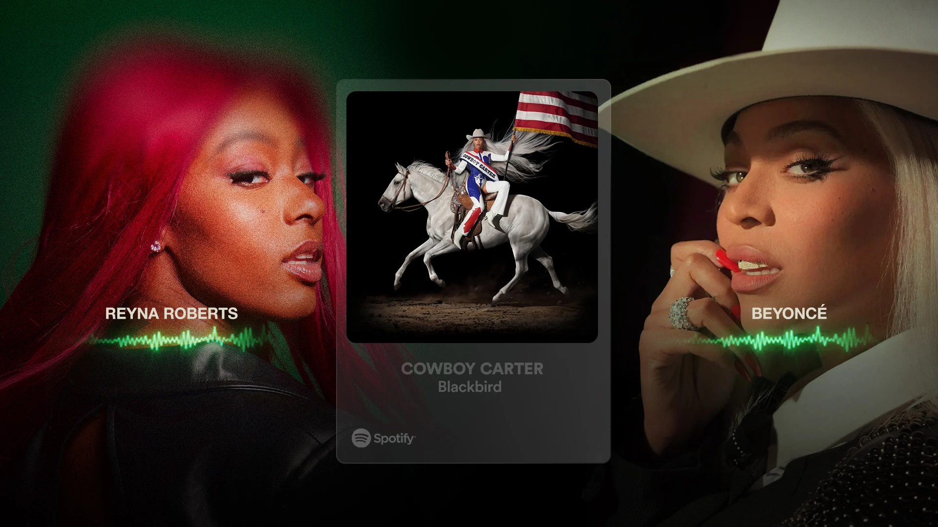 Reyna Roberts and Beyoncé featured with Beyoncé's Cowboy Carter album